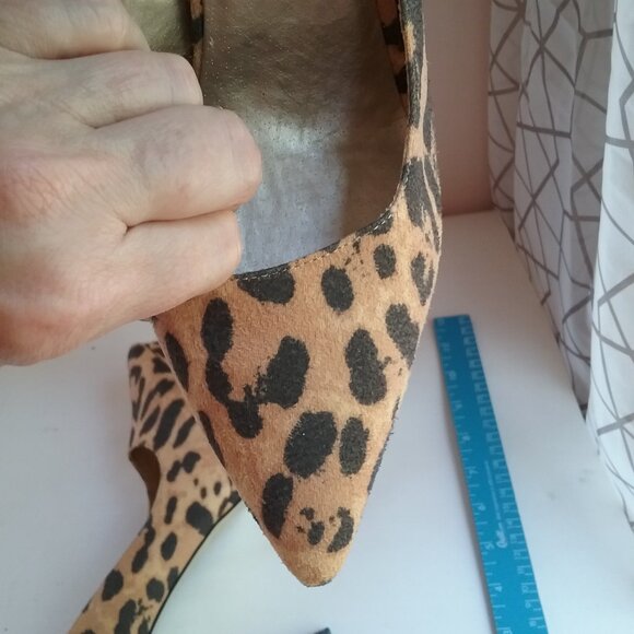 Woman' Shoes Pumps Size 9 "Luichiny" leopard Print Suede, 5.50 Heel, 1" Platform - Picture 14 of 16